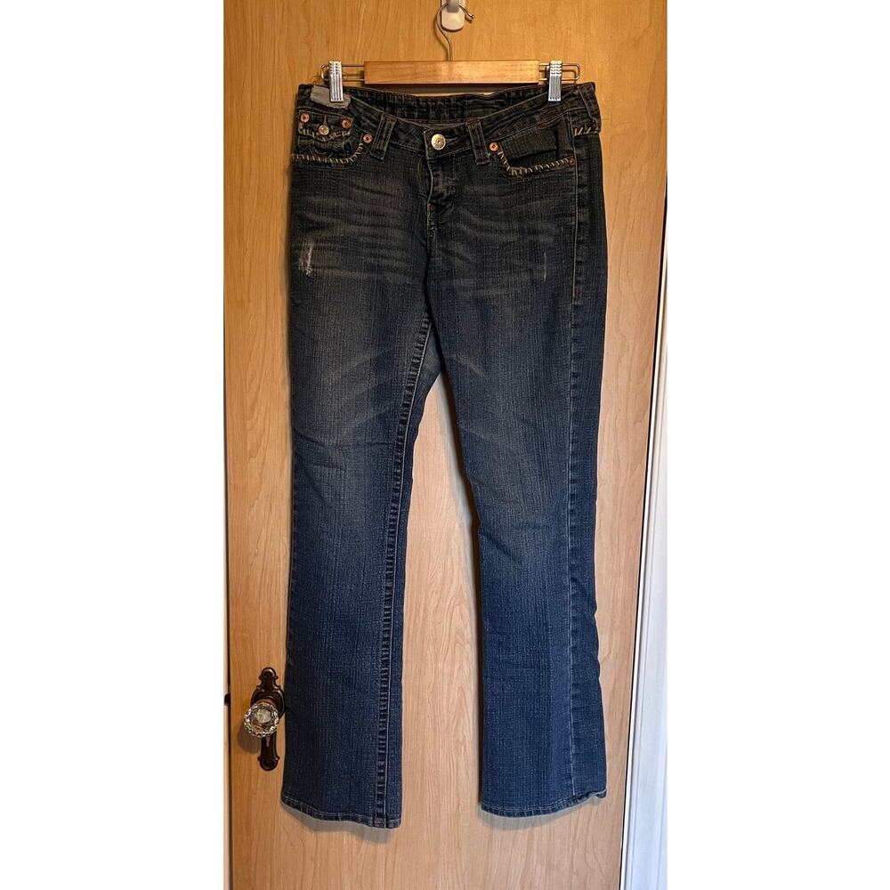 True Religion Embroidered Straight Leg Jeans 30 Western Grunge Skater